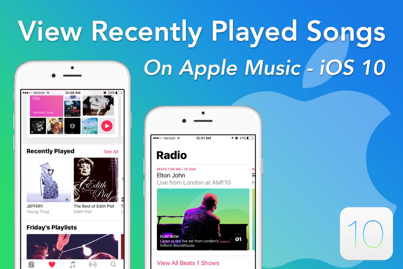 Guide: How To View Recently Played Songs on iOS 10