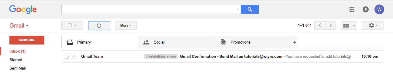 confirmation email
