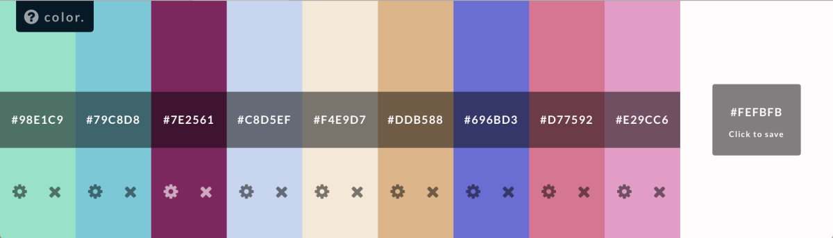 The minimalist, easy color palette designer by Hailpixel