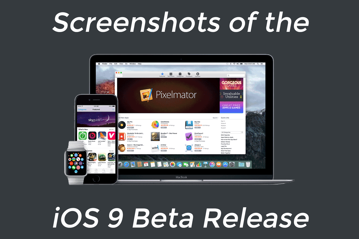 header screenshots iOS 9