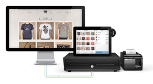 photo of the shopify POS system inside a store