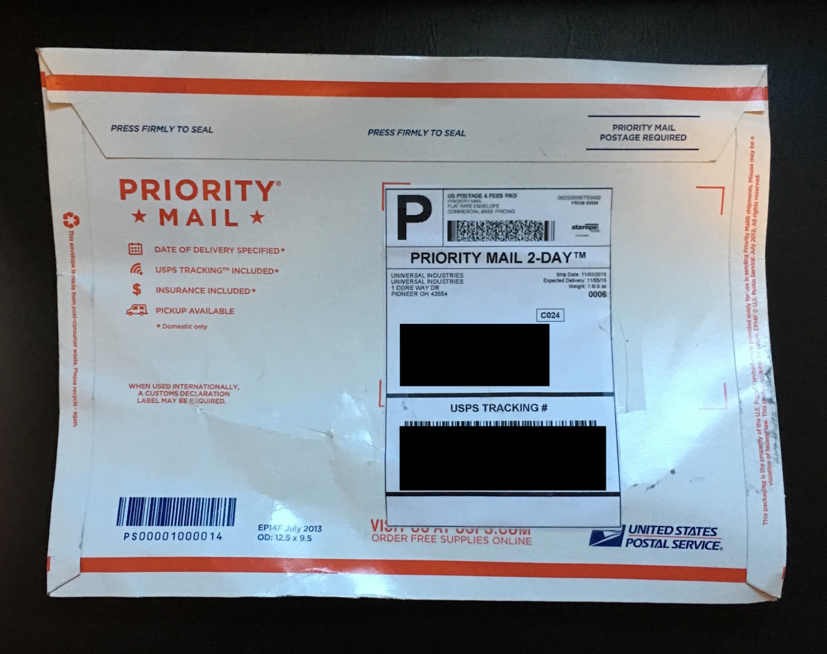 package from the scammer