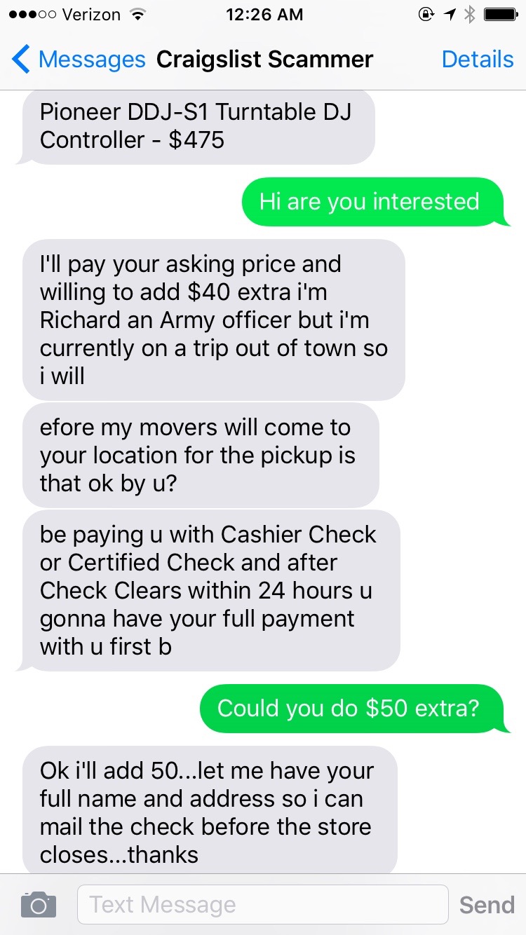 Scammer format military Military scam