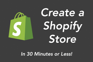 shopify store in thirty minutes or less title image