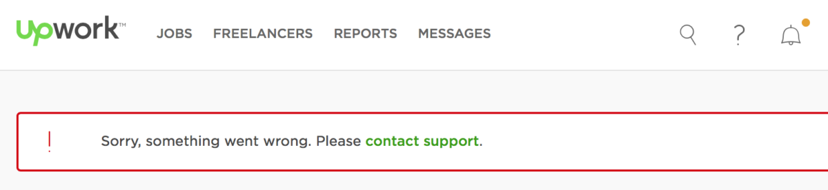 UpWork contact support