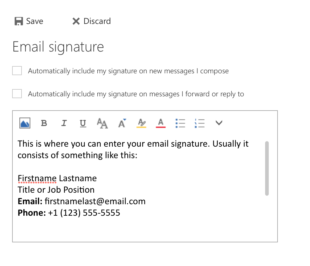 how to add a signature on outlook 365 email