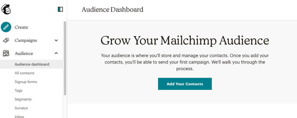 audience dashboard page